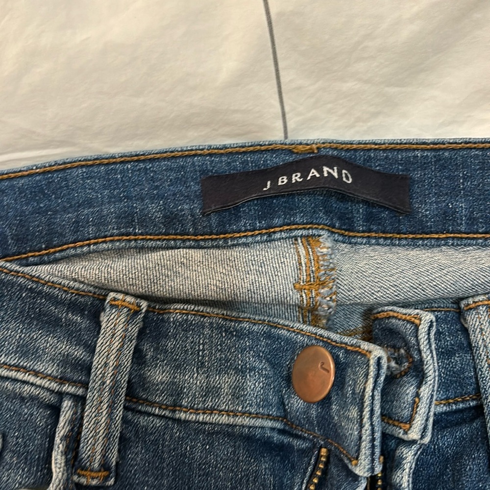 J Brand Blue Jeans Skinny with Rips Size 27